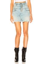 Amiri Double Waist Skirt In Blue,denim Light