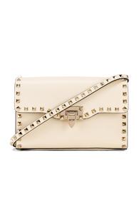 Valentino Rockstud Small Shoulder Bag In White