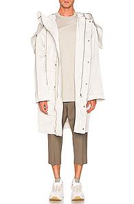 Rick Owens Technical Taffeta Parka In White