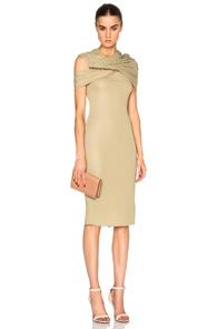 Givenchy Jersey Off Shoulder Dress In Neutrals