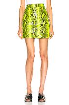 Off-white Python Zipped Skirt In Animal Print,green