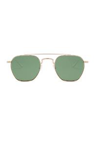 Barton Perreira Doyen Sunglasses In Green,metallic