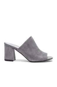 Maryam Nassir Zadeh For Fwrd Suede Penelope Mules In Gray,blue