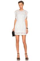 Mcq Alexander Mcqueen Lace Cape Dress In White