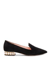 Nicholas Kirkwood Casati Pearl Flat In Black