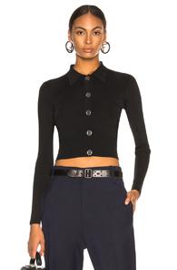 Dion Lee Density Cropped Cardigan In Black
