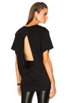 Ann Demeulemeester Sheer Open Back Tee In Black