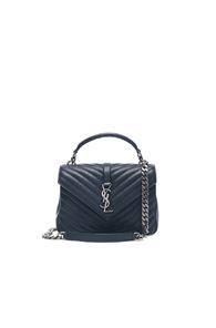 Saint Laurent Medium Monogramme College Bag In Blue