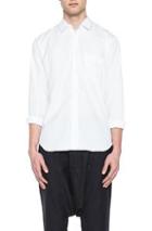 Comme Des Garcons Shirt 'forever' Poplin Cotton Button Down In White