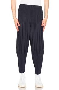 Issey Miyake Homme Plisse Cropped Trousers In Blue