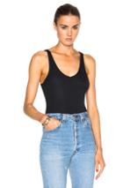 Atm Anthony Thomas Melillo V Neck Tank Bodysuit In Black