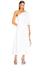 Mara Hoffman Sam One Shoulder Dress In White