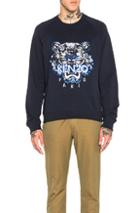 Kenzo Moon Map Tiger Sweatshirt In Blue