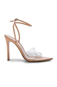 Gianvito Rossi Leather & Plexi Stark Ankle Strap Sandals In Neutrals