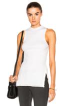 3.1 Phillip Lim Side Slit Rib Top In White