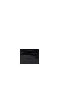 Maison Margiela Brushed Calf Leather Cardholder In Black