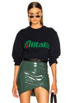 Alberta Ferretti X Alitalia For Fwrd Logo Sweatshirt In Blue