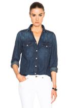 Golden Goose Debbie Denim Shirt In Blue