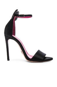 Oscar Tiye Minnie Satin Sandals In Black