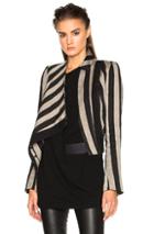Ann Demeulemeester Crawford Stripe Jacket In Black,gray,stripes