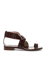 Chloe Two Strap Sandals In Brown,animal Print