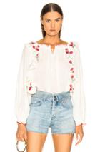 The Great Song Top In Neutral,floral,red