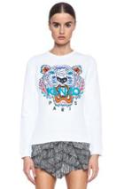 Kenzo Embroidered Tiger Sweatshirt In White