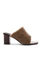 Tibi Boni Sheep Shearling Mules In Neutrals,brown