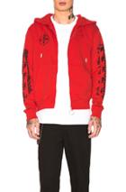 Off-white Diagonal Stencil Hoodie In Red