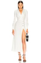 Alessandra Rich Hollywood Dress With Crystal Collar In White
