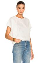 Chloe Cotton Rib Jersey Seamed T-shirt In White