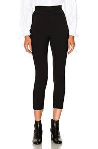 Alexander Mcqueen Stretch Wool High Waisted Pants In Black