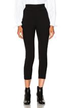 Alexander Mcqueen Stretch Wool High Waisted Pants In Black