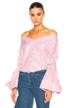 Jacquemus Off The Shoulder V-neck Top In Plaid,red