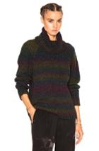 Raquel Allegra Turtleneck Pullover In Purple,gray,stripes