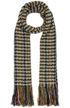 Isabel Marant Alva Daddy Scarf In Blue,checkered & Plaid,red