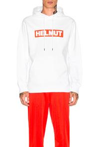 Helmut Lang Logo Hoodie In White