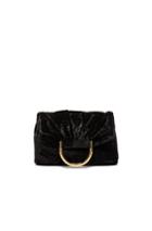 Stella Mccartney Velvet Shoulder Bag In Black