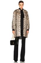 Giambattista Valli Printed Goat Parka In Animal Print,neutrals