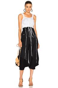 Chloe Light Cotton Voile Button Front Bustier In White