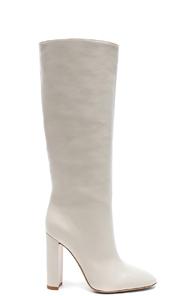 Gianvito Rossi Leather Laura Knee High Boots In White
