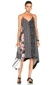 Rag & Bone Londar Dress In Black,floral,pink,white