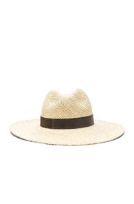 Janessa Leone Ana Wide Brimmed Panama Hat In Neutrals