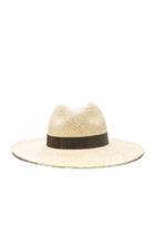 Janessa Leone Ana Wide Brimmed Panama Hat In Neutrals