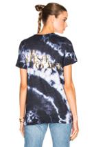 Rodarte Love Hate Foil Crystal Tie Dye T-shirt In Blue,ombre & Tie Dye