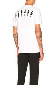 Neil Barrett Thunderbolt Back Tee In White