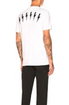 Neil Barrett Thunderbolt Back Tee In White