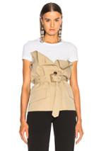Maison Margiela Tie Waist Corset Top In Neutrals