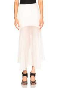 Prabal Gurung Charmeuse Skirt In Neutrals
