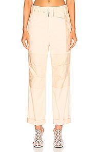 Proenza Schouler Pswl High Waisted Utility Belt Pant In Neutral
